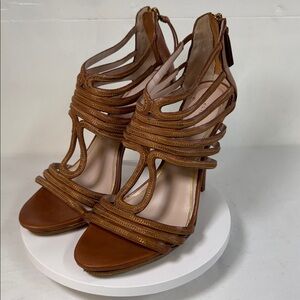 Elie Tahari heels strappy brown stiletto
